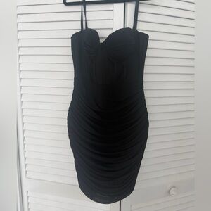 Bustier Elegant Black Strapless Dress